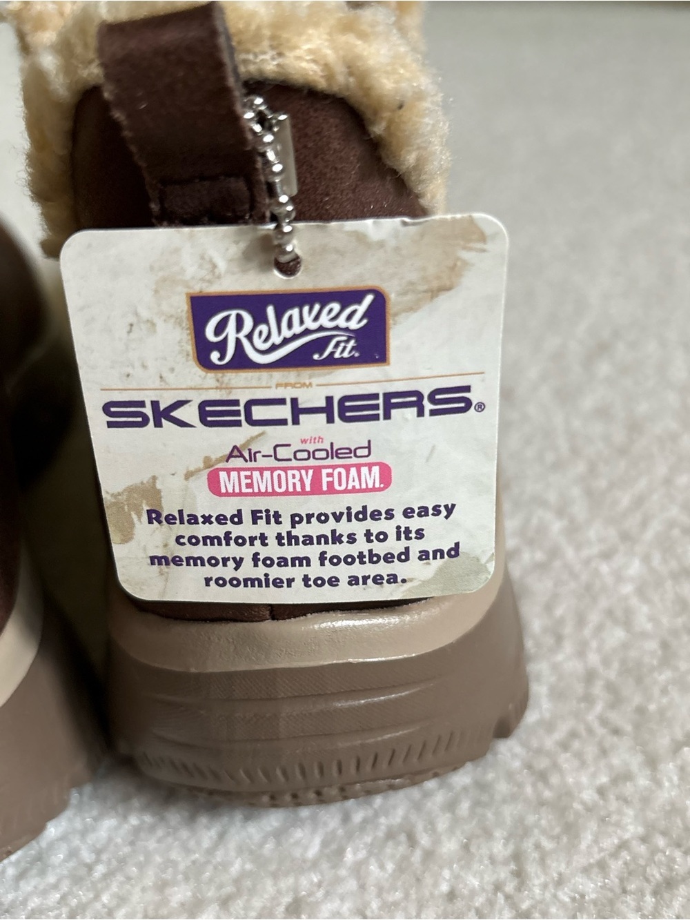 NWT Skechers Women's Relaxed Fit: Easy Going - Buried Ankle Boots Brown US 7.5 - Picture 8 of 9